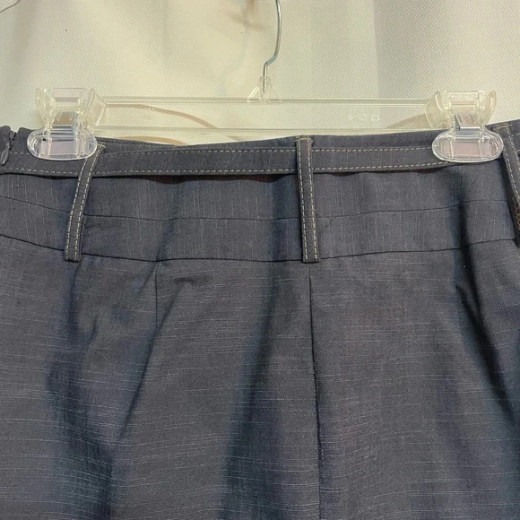 Rafaella pencil skirt with skinny belt sliver buckle navy size 8 - Picture 4 of 5